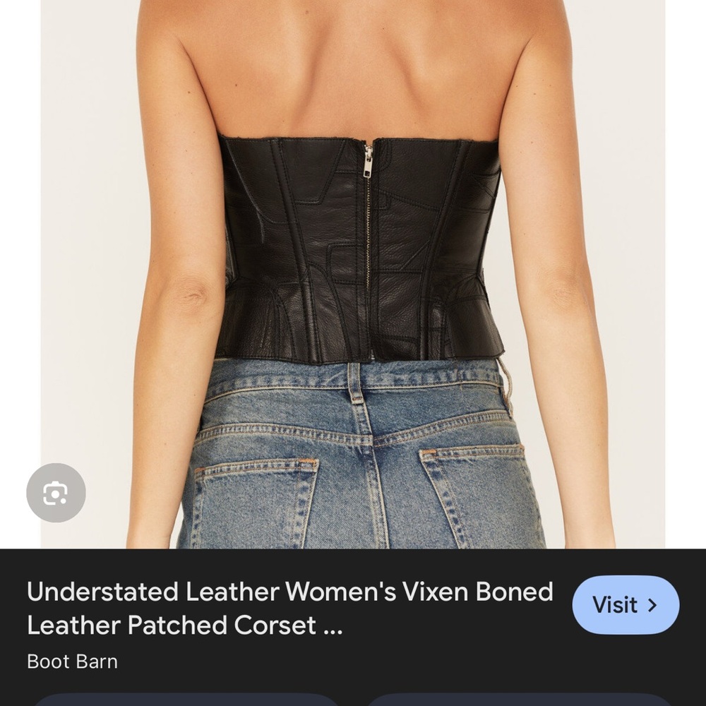 Understated Leather Vixon Patched Corset Top - Picture 2 of 6